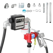 12 V DC Fuel Transfer Pump Nozzle with Flow Meter and Particulate Filter 10 GPM