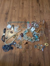 2 lbs  Bulk Costume Only Jewelry Lot Wearable Crafting Nine West Watch Works