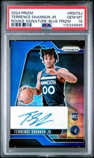 2024-25 Panini Prizm Terrence Shannon Jr Auto #RSI-TSJ Rookie RC Blue /49 PSA 10
