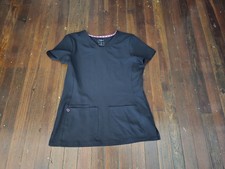 Heart Soul Black Scrub Short Sleeve Top Size Medium