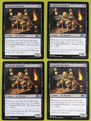 Vengeful Warchief x4 Core Set 2020 M20 4x Playset Magic the Gathering MTG