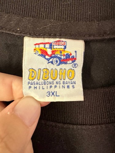 Camicia Dibuho Filippine taglia 3XL UOMO NERA dipinta a mano camicia aquila - Foto 3 di 5