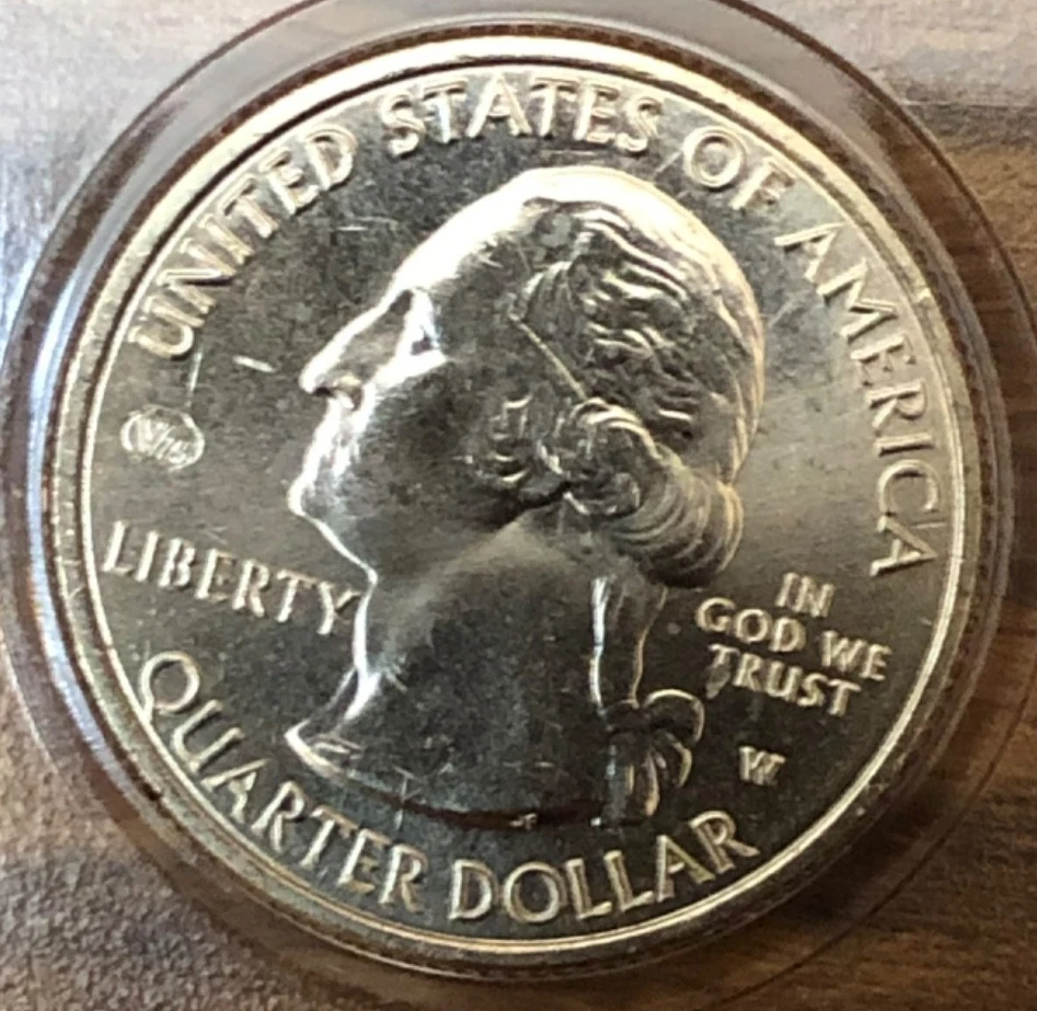 2020-W Quarter V75 Privy American Samoa Bat Obverse Struck Thru Error West Point - Image 3 of 4