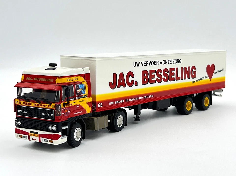 DAF 3300 space cab 4x2 box trailer "De Drieban Transport" WSI truck models 1:50 - Image 3 of 4
