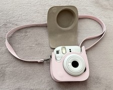 Fujifilm Instax Mini 12 Instant Film Camera Clay White Case Pink