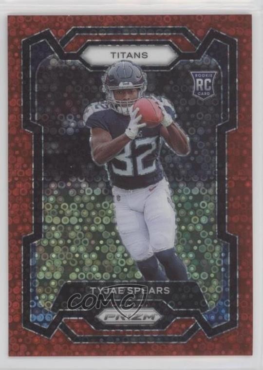 2023 Panini Prizm Rookies No Huddle Red Prizm 62/70 Tyjae Spears #396 3hd