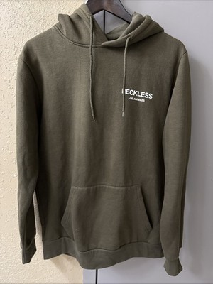 Los Angeles Reckless Pullover Hoodie Young Reckless Green Sweatshirt Size M