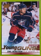 EMIL BEMSTROM UD EXCLUSIVES /100 YOUNG GUNS 2019-20 UPPER DECK S2 ROOKIE #455 RC