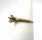 Art Deco 14K Yellow Gold Engagement Ring Mounting Size 6 1.7 Gr [R386] — photo 2