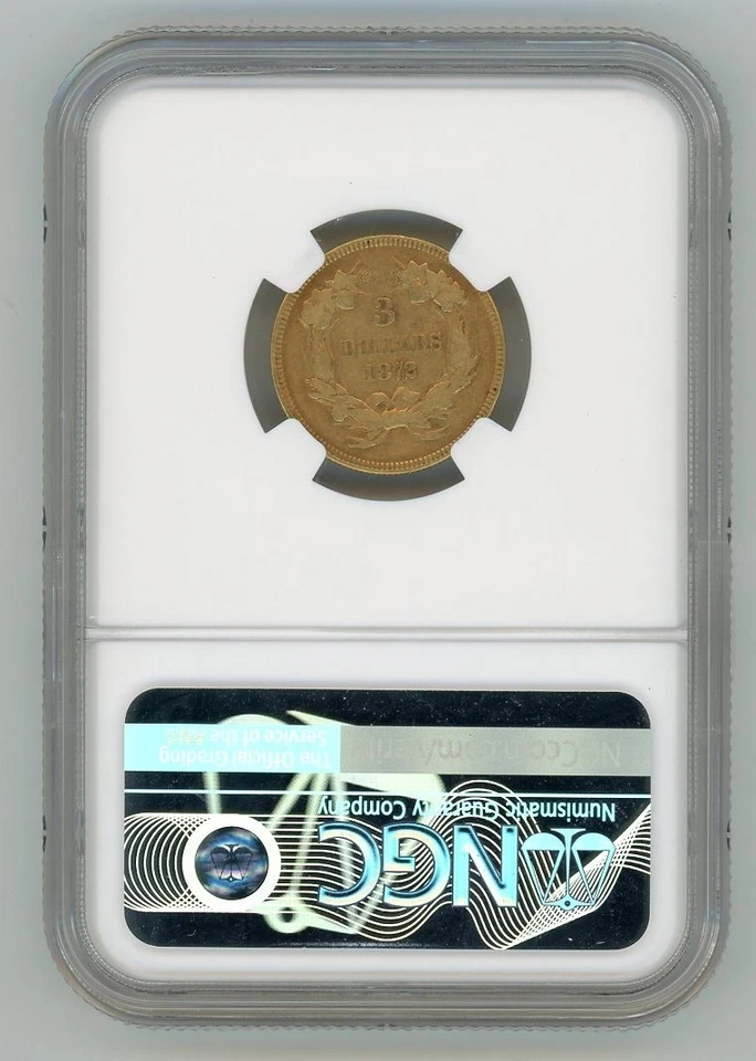 1872 GOLD INDIAN PRINCESS $3 VF 25 NGC - Image 3 of 4