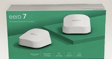 eero 7 Dual-Band Mesh WiFi 7 Router System White 2.5GbE BRAND NEW BROKEN SEAL