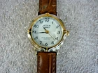 VINTAGE ACQUA TIMEX INDIGLO QUARTZ WATCH WOMENS WHITE DIAL TWO-TONE NEW BATTERY