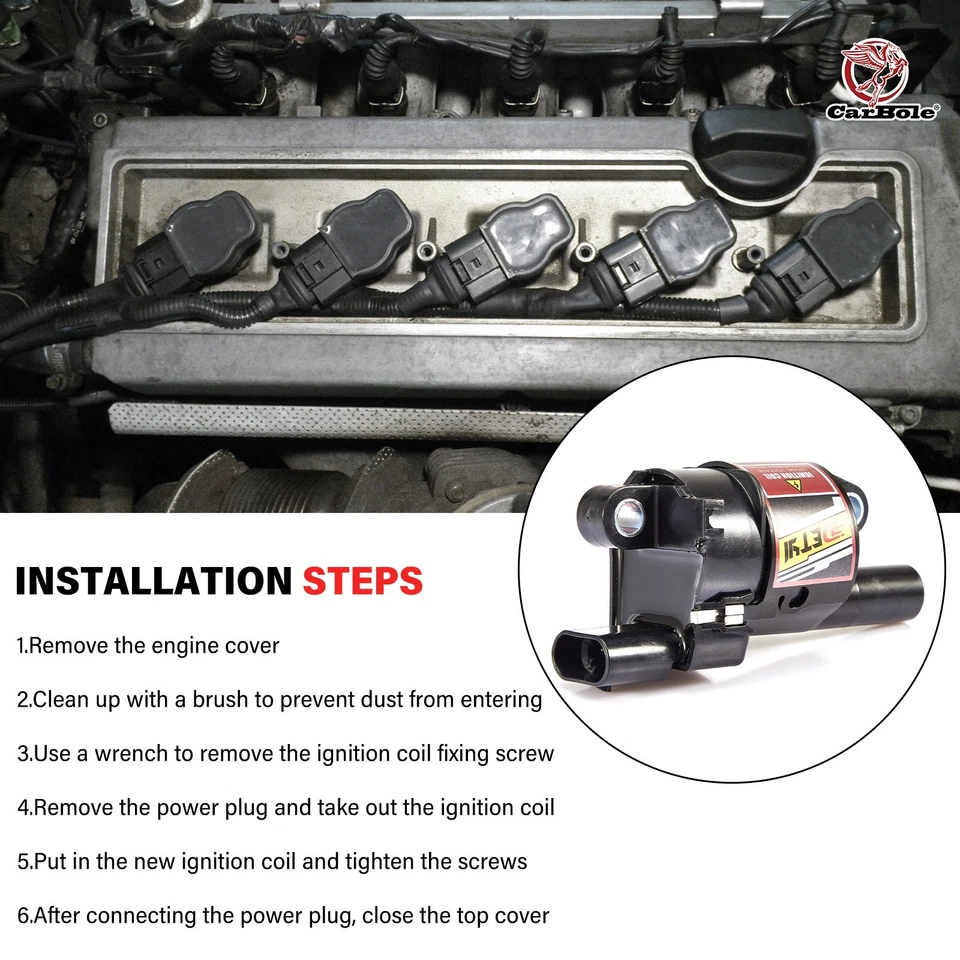 Nuevo 8X Bobina de Encendido Redonda Alto Rendimiento UF414 Nuevo Para Chevy GMC 5.3L 6.2L V8 Foto 4 de 4