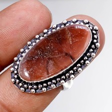 Montana Agate Gemstone Handmade Fashion Antique Design Jewelry Ring 8" SR 7059