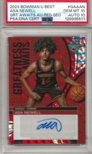 2024 BOWMAN BEST GREATNESS AWAITS RED GEO 2/10 AUTO, ASA NEWELL, RC PSA 10
