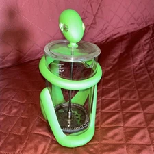 Alessi Inka french press coffee maker green Guido Venturini 8 Cups Space Alien