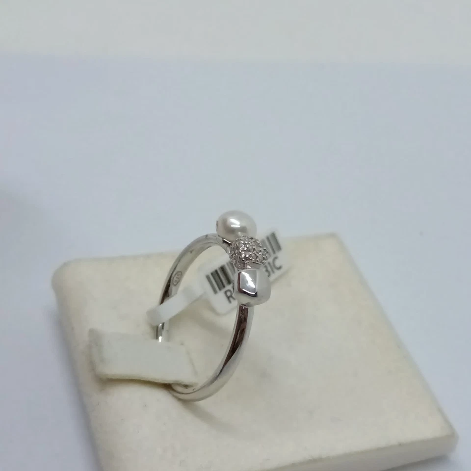 ROSATO GIOIELLI AZZURRA ANELLO DA DONNA IN ARGENTO 925 PERLA E ZIRCONI RZAZ031C - Immagine 4 di 4