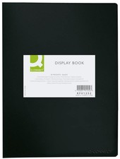 Q-Connect 20-Pocket Display Book - Black Black 1