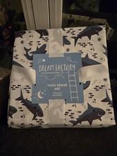 Dream Factory, Twin Sheet Set, NEW, Sharks, 3 Piece Set