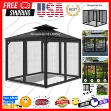 Universal Mosquito Netting for Gazebo - 10' x 10' - Insect Protection Screen