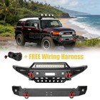 Aaiwa For 2007-2014 Toyota FJ Cruiser Front/Rear Bumper W/Winch Plate&LED Lights