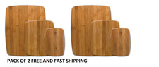 2 PACK Farberware Classic 3-Piece Bamboo Cutting Board Set
