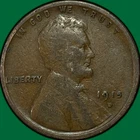 1915-D Lincoln Wheat Cent Fine F Coin #34895