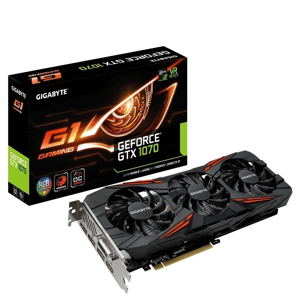GIGABYTE NVIDIA GeForce GTX 1070 Computer Graphics Cards for sale