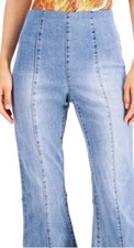 I.N.C. International Concepts Women's High-Rise Pull-on Flared Cropped Jeans, 10