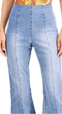 I.N.C. International Concepts Women's High-Rise Pull-on Flared Cropped Jeans, 8.