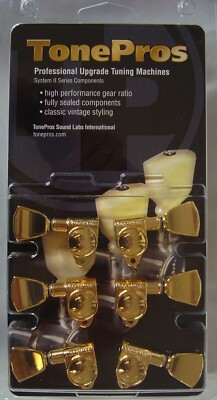 GKH33X-G TonePros Tuning Machines 3 x 3, ''Drop In'', Gold
