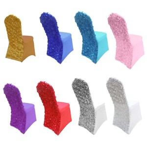 Spandex Lycra Rosette Housses Chaise Amovible Housse Mariage Fete