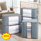 3x Anti Dust Large Storage Bag Clothes Quilt Blanket Storage Sort Home Organizer