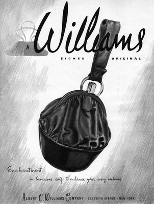 Williams Enchantment Luxurious Calf Handbag ALBERT C WILLIAMS 1947 Fashion Ad