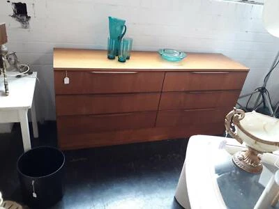 Vintage Mcm Teak Lowboy Drawers 39 Dressers Drawers