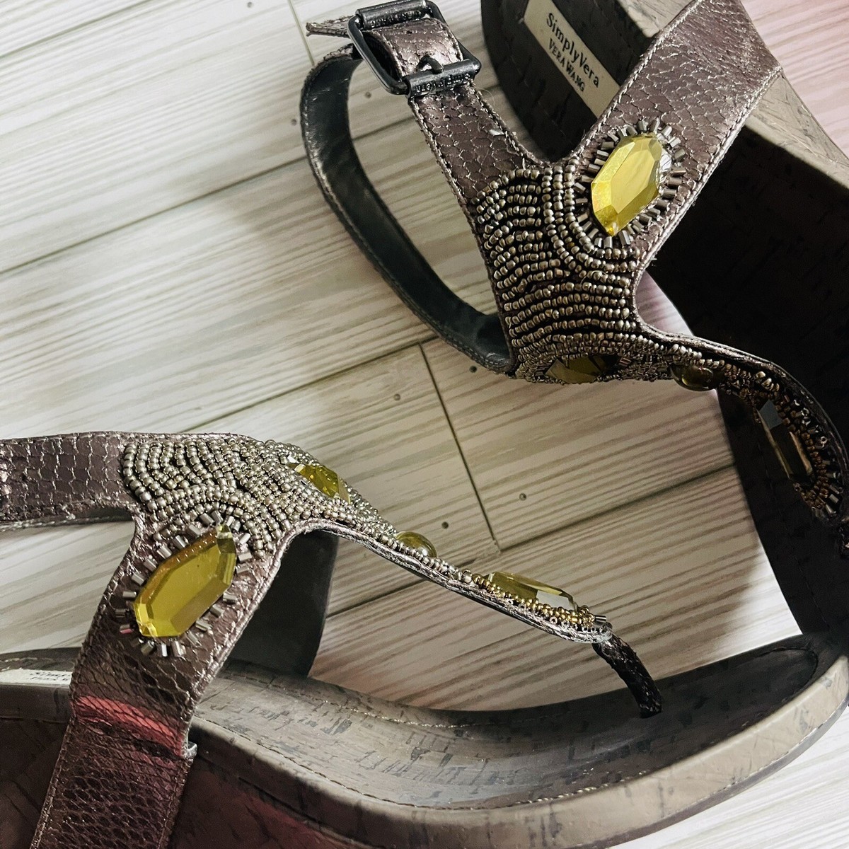 Simply Vera; Vera Wang Sandals SVGINNY/PEWTER PO-WSB | eBay Simply Vera; Vera Wang Sandals SVGINNY/PEWTER PO-WSB | eBay