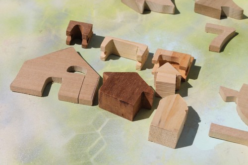 Scroll Saw Wood Cut-Outs, Handmade Hearts Geese Houses, Lot of 20 pcs. New - Picture 8 of 10