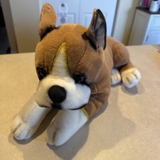 FAO Schwarz 20" Laying Boxer dog plush stuffed