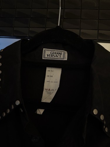 F/W98 Versace Silk Shirt Men’s Black - Picture 5 of 7