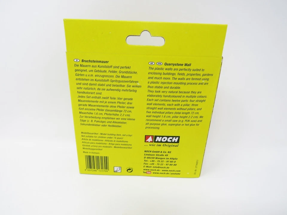 Noch HO 13170 Quarrystone Rubble Rock Wall Section Kit Scenery Field Scene - Image 2 of 2