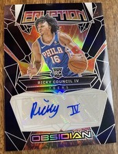 Ricky Council IV RC Autograph /99 2023-24 Panini Obsidian #RE-RCF