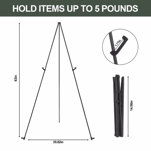Easel Stand for Wedding Sign Poster 63'' Instant Display Easel for Floor - NEW!! - Picture 6 of 6