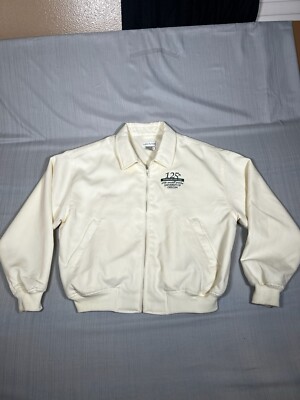 Lady Player Off White 125th Anniversary 1876-2001 U of O Zip Jacket Sz Large