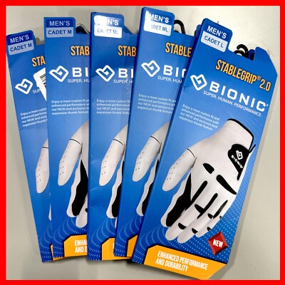 Bionic USA StableGrip 2.0 Men's Premium Leather Golf Glove / Fast Ship / 1-PACK