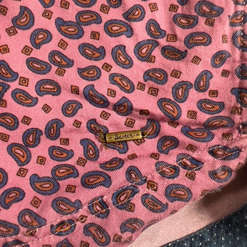 Scotch and Soda Mens Shirt Collared Cotton pattern Size L Pink - Picture 7 of 19