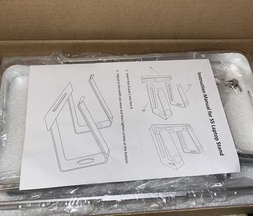 Unbranded Laptop Stand in Silver For Any 10-18 Inch Computer / Notebook - Picture 2 of 6