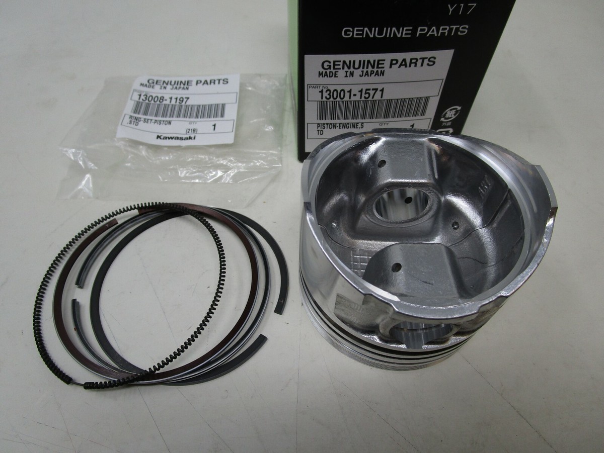 Genuine Kawasaki Piston 13001-1571 & Rings 13008-1197