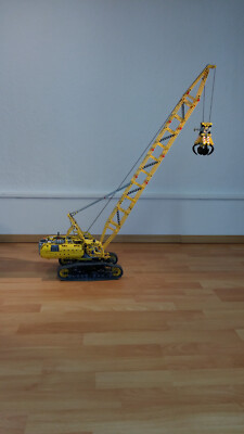 LEGO Moc Technic Crawler Crane gelber Seilbagger42042 selten rare Flaschenzug