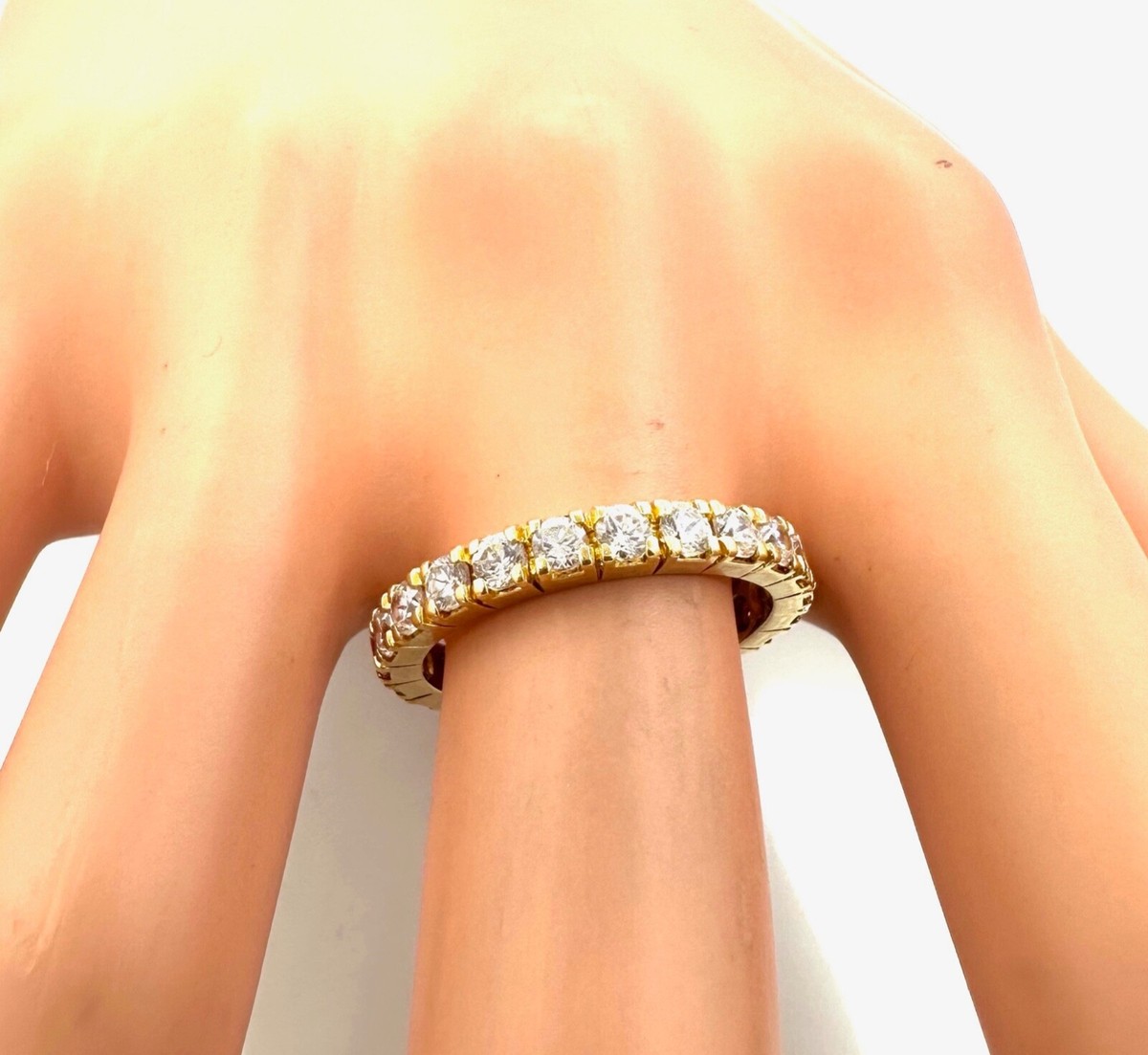 Bague Alliance Or 18 Carats Avec Diamants 1,84 Carat - Bijou De Déclaration, Occasion Taille 54