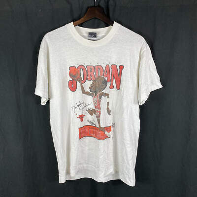 Vintage 1990s Michael Jordan Bulls Charicture T-shirt Screen Stars